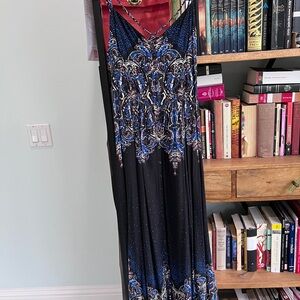Elegant Black and Blue Women's Dress